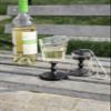Kikkerland Portable Wine Glass, Stackable CompactTravel Glasses with Strap, Black, Set of 2 view 2