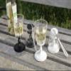 Kikkerland Portable Wine Glass, Stackable CompactTravel Glasses with Strap, Black, Set of 2 view 3