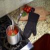 All Clad Silicone Oven Mitt: Heat Resistant up to 500 Degrees - 100% Cotton & Silicone, 14"x7" Oven Mitt for Kitchen and Barbeque, 1-Pack, Black view 2