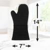 All Clad Silicone Oven Mitt: Heat Resistant up to 500 Degrees - 100% Cotton & Silicone, 14"x7" Oven Mitt for Kitchen and Barbeque, 1-Pack, Black view 3