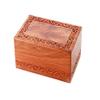 Memorials4u Solid Rosewood Cremation Urn with Hand-Carved Real Tree Design for Human Ashes - Adult Funeral Urn Handcrafted and Engraved - Affordable Urn for Ashes - Wood Urn (Border) view 2