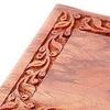 Memorials4u Solid Rosewood Cremation Urn with Hand-Carved Real Tree Design for Human Ashes - Adult Funeral Urn Handcrafted and Engraved - Affordable Urn for Ashes - Wood Urn (Border) view 3