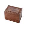Solid Rosewood Border Engraving Handcarved Cremation Urn - Medium, Wooden Urn view 1