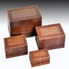 Solid Rosewood Border Engraving Handcarved Cremation Urn - Medium, Wooden Urn view 2