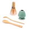 BambooMN Matcha Green Tea Whisk And Scoop 4 Piece Set - Green Holder - 1 Set view 1