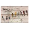 P. Graham Dunn Sing to Him a New Song Perched Birds on a Limb 24 x 14 Wood Pallet Design Wall Art Sign view 1