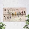 P. Graham Dunn Sing to Him a New Song Perched Birds on a Limb 24 x 14 Wood Pallet Design Wall Art Sign view 2