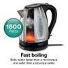 Hamilton Beach Electric Tea Kettle, Water Boiler & Heater, 1.7 Liter, Cordless Serving, 1500 Watts for Fast Boiling, Auto-Shutoff and Boil-Dry Protection, Stainless Steel (40880) view 2