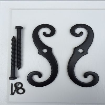 iHinge Stainless Steel Lag Hold Back - S Shutter Dogs (1 Pair)