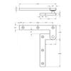 Deltana PH40U19 Solid Brass 4 3/8-Inch x 5/8-Inch x 1/4-Inch Pivot Hinge view 2