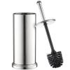 Home-it Toilet Bowl Brush and Holder Set - Chrome Tall Toilet Bowl Cleaner Brush with Lid, Great Bathroom Toilet Scrubber Brush view 1