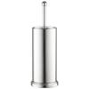 Home-it Toilet Bowl Brush and Holder Set - Chrome Tall Toilet Bowl Cleaner Brush with Lid, Great Bathroom Toilet Scrubber Brush view 2