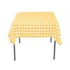 BROWARD LINENS Small Tablecloth Square Checkered 36 Inch Yellow view 1