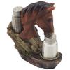 Home 'n Gifts Chestnut Resin Shaker Set with Horse Holder, 3 Pieces, 6 x 3 x 2 inches, Western Ranch Decor, Country Farm Kitchen Table Centerpiece, Gift for Farmers view 4