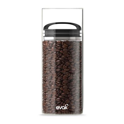 Prepara Evak Compact Glass Food Storage, Large, Black