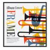 Americanflat 12.5x12.5 Album Frame with Polished Plexiglass - Record Album Frame for Vinyl LP Covers or Vinyl Records - Brooklyn Portrait Collection - Aluminum Record Frames for Wall Display - Black view 1
