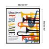 Americanflat 12.5x12.5 Album Frame with Polished Plexiglass - Record Album Frame for Vinyl LP Covers or Vinyl Records - Brooklyn Portrait Collection - Aluminum Record Frames for Wall Display - Black view 2