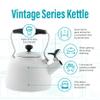 Chantal Tea Kettle, 1.7 QT, Vintage Series, Premium Enamel on Carbon Steel, Whistling, Even Heating & Quick Boil (White) view 2