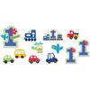 All Aboard Boy 1st Birthday Value Decoration Pack Cutouts, Large, 12 Pieces, Made from Paper, Blue & Green, 7", 9", 11" by Amscan view 3