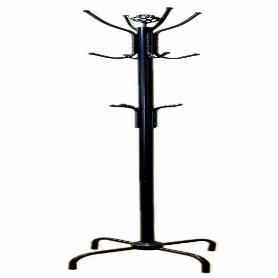 Metal Coat Jacket Purse Rack, Black