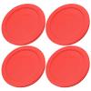 Pyrex 7200-PC 2-Cup Red Food Storage Replacement Lid (4-Pack) - Made in USA view 1