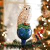 Old World Christmas Snowy Owl Tree Top Glass Blown Ornament for Christmas Tree, Handcrafted Holiday Decoration, Tree Topper Collection view 3