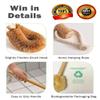 Updated Modern Version Toilet Bowl Brush, Natural Coconut Fiber Brush Head and Beechwood Handle for Bathroom Toilet - Sturdy, Deep Cleaning, Eco-Friendly, Toilet Cleaning Brush with Hanging Hook view 3
