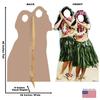 Cardboard People Hawaiian Hula Girls Stand-in Life Size Cardboard Cutout Standup view 2