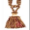 DCOPRO Burgundy, Rose Beige, Light Green Decorative Chainette Tieback, 5 3/4 inch Tassel Length, 30 inch Spread (Embrace), Style# ECTB Color: 873 view 1