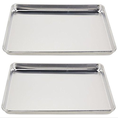 Vollrath (5303) Wear-Ever Half-Size Sheet Pans, Set of 2 (18-Inch x 13-Inch x 1-Inch, Aluminum)