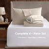 Nestl California King Sheet Set - 1800 Ultra-Soft Microfiber Cal King Bed Sheets - Double Brushed - Deep Pockets - Easy Fit - 4 Piece Set - Bed Sheets (California King, Beige Cream) view 2