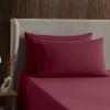 Nestl Split King Sheet Set - 1800 Ultra-Soft Microfiber Bed Sheets - Double Brushed - Deep Pockets - Easy Fit - 5 Piece Set - Bed Sheets & Pillowcases (Split King Size, Burgundy Red) view 3