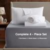 Nestl California King Sheet Set - 1800 Ultra-Soft Microfiber Cal King Bed Sheets - Double Brushed - Deep Pockets - Easy Fit - 4 Piece Set - Bed Sheets (California King, White) view 2