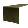 BROWARD LINENS Tablecloth Runner Polyester 13 X 108 Inch Olive view 1