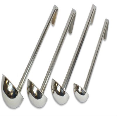 CucinaPrime Set of 4 Stainless Steel Soup Ladle 2 Ounce, 4 Ounce, 6 Ounce, 8 Ounce