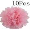 Lightingsky 10pcs DIY Decorative Tissue Paper Pom-poms Flowers Ball Perfect for Party Wedding Home Outdoor Decoration (10-inch Diameter, Pink) view 2