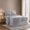 Nestl Split King Sheet Set - 1800 Ultra-Soft Microfiber Bed Sheets - Double Brushed - Deep Pockets - Easy Fit - 5 Piece Set - Bed Sheets & Pillowcases (Split King Size, Light Grey) view 1