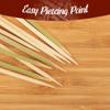 BambooMN 3.5" Bamboo Food, Drink, Appetizer Paddle Skewer Picks - Assorted Steak Doneness - 100 Pieces view 3