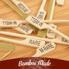 BambooMN 3.5" Bamboo Food, Drink, Appetizer Paddle Skewer Picks - Assorted Steak Doneness - 100 Pieces view 4