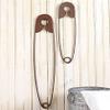 Collections-Etc Large Hanging Metal Safety Pins Laundry Room Wall Home Decoration - Set of 2 , Rustic view 2