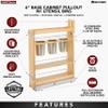 Rev-A-Shelf 5" Pull Out Storage Organizer for Base Kitchen w/ Soft-Close, Sliding Shelves for Utilities, Utensils or Spices, 448UT-BCSC-5C view 2