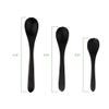 BambooMN Bamboo Serving Spoons, Mini Salt Sugar Spoon, Tiny Wooden Spoons for Spices, Black Oval 4.3", 100 Pieces view 4