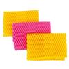 Innovative Dish Washing Net Cloths/Scourer - 100% Odor Free/Quick Dry - No More Sponges with Smell - Perfect Scrubber for Washing Dishes - 11 by 11 inches - 3PCS - Yellow/Pink/Yellow or view 1