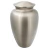 Classic Pewter Cremation Urn for Ashes, Brass, Silver Urn, Adult Sized Cremation Urn, 10.125 Inches High view 1