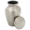 Classic Pewter Keepsake Cremation Urn for Ashes, Brass, Gray Silver Urn, Keepsake Sized Cremation Urn, 2.75 Inches High view 3