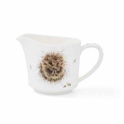 Royal Worcester Wrendale Designs Awakening Cream Jug | 12 Ounce Creamer with Hedgehog Design | Made from Fine Bone China | Microwave and Dishwasher Safe