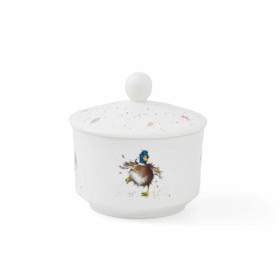 Royal Worcester Wrendale Designs Waddle Duck Sugar Pot | 10 Ounce Sugar Bowl with Duck Design | Made from Fine Bone China | Microwave and Dishwasher Safe