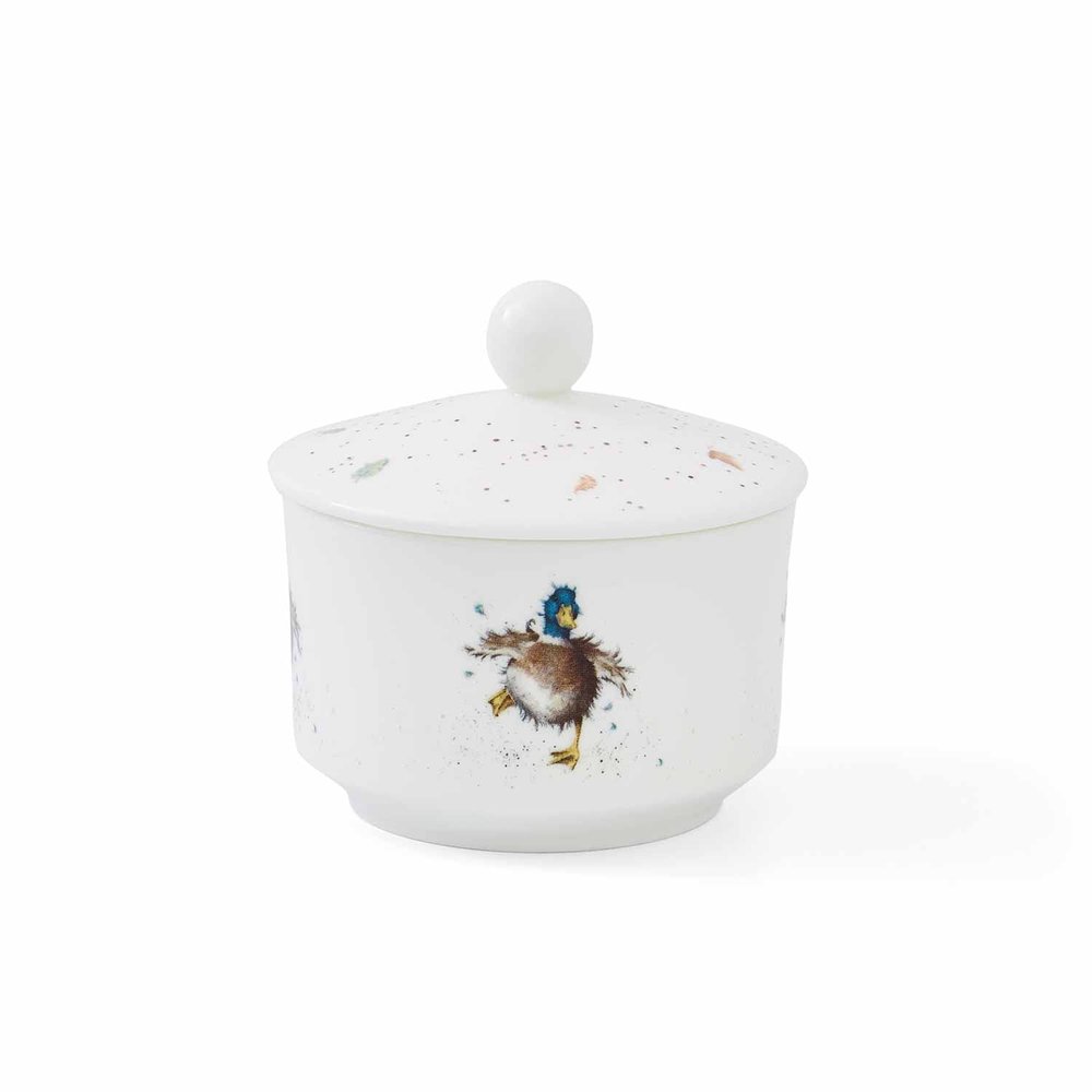 Royal Worcester Wrendale Designs Waddle Duck Sugar Pot | 10 Ounce Sugar Bowl with Duck Design | Made from Fine Bone China | Microwave and Dishwasher Safe