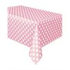 Dotted Rectangular Plastic Table Cover | 54" x 108" | Lovely Pink | 1 Pc view 1