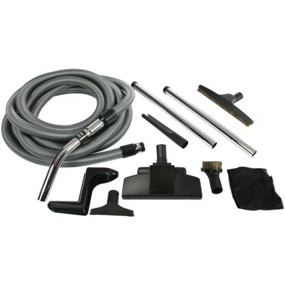 Cen-Tec Systems 91431 Complete Central Vacuum Accessory Kit with Metal Wands,Black